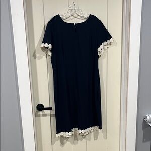 Talbots Black Dress with White Trim